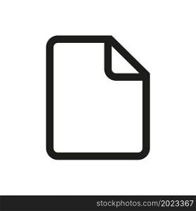 Document icon outline and linear