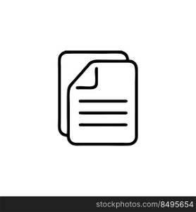 Document icon outline and linear vector