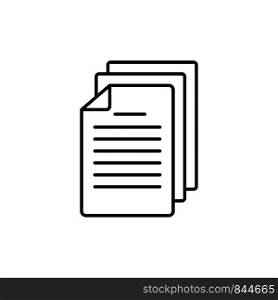 Document icon. Paper contract or papers isolated. Sign of agreement or simple symbol paperwork. EPS 10. Document icon. Paper contract or papers isolated. Sign of agreement or simple symbol paperwork.