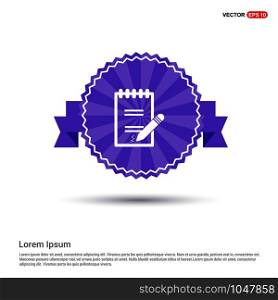 Document Icon - Purple Ribbon banner