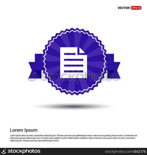Document Icon - Purple Ribbon banner