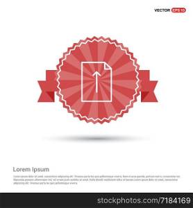 Document Icon - Red Ribbon banner