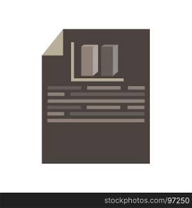 Document icon vector contract paper pen writing hand flat sign business isolated design illustration
