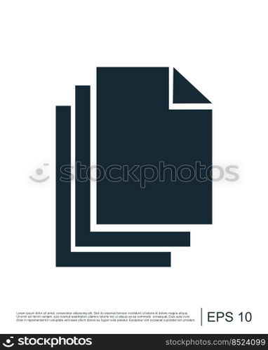 Document icon vector logo template