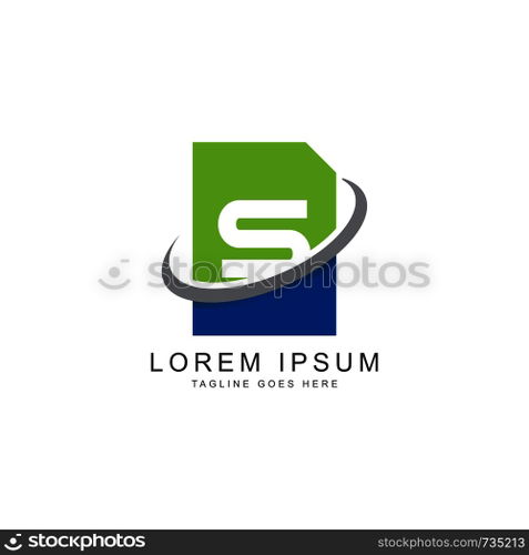 document initial S logo template