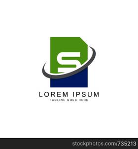 document initial S logo template