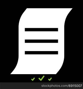 Document it is white icon .. Document it is white icon . Flat style
