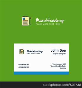 Document logo Design with business card template. Elegant corporate identity. - Vector