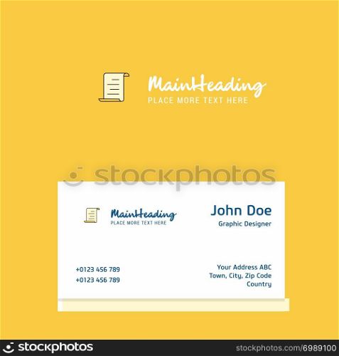 Document logo Design with business card template. Elegant corporate identity. - Vector