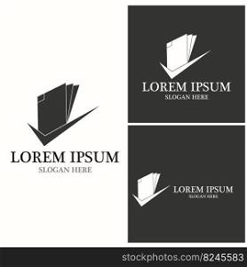 Document logo vector template illustration