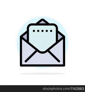 Document, Mail Abstract Circle Background Flat color Icon