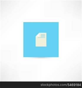 document on a blue background