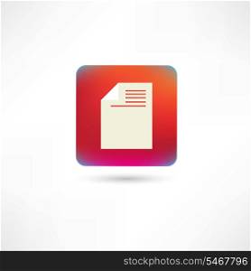 Document on a red background