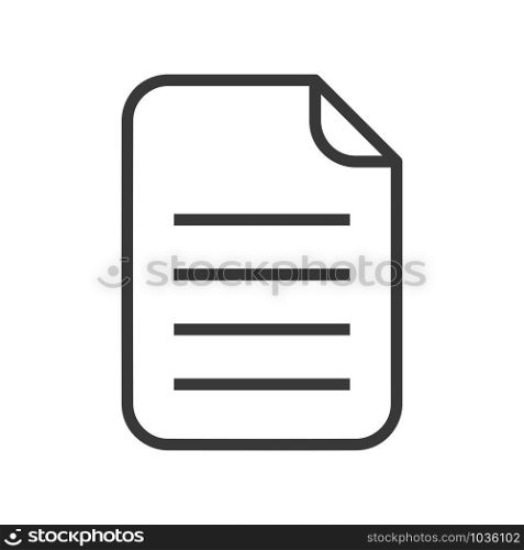 Document or file icon in simple vector