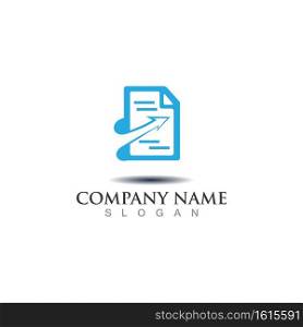 Document paper logo company icon template design creative vector 