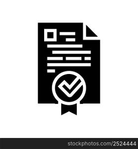 document quality glyph icon vector. document quality sign. isolated contour symbol black illustration. document quality glyph icon vector illustration