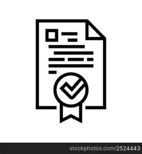 document quality line icon vector. document quality sign. isolated contour symbol black illustration. document quality line icon vector illustration