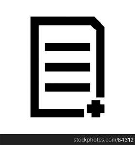 Document sheet add it is black icon . Simple style .. Document sheet add it is black icon .