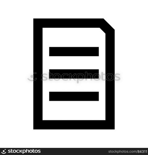 Document sheet it is black icon . Simple style .. Document sheet it is black icon .