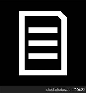 Document sheet it is white icon .. Document sheet it is white icon . Flat style .
