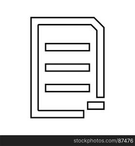 Document sheet substract black icon .