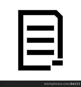 Document sheet substract it is black icon . Simple style .. Document sheet substract it is black icon .