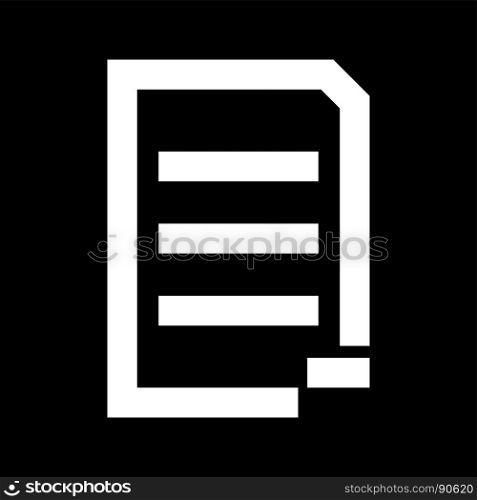 Document sheet substract it is white icon .. Document sheet substract it is white icon . Flat style .
