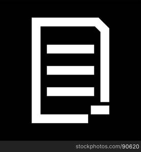 Document sheet substract it is white icon .. Document sheet substract it is white icon . Flat style .