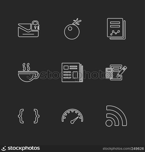 document , sound , multimedia , user interface , pointer , balloons , time , key , menu , mute , sound , speaker , mail , help , star , icon, vector, design, flat, collection, style, creative, icons