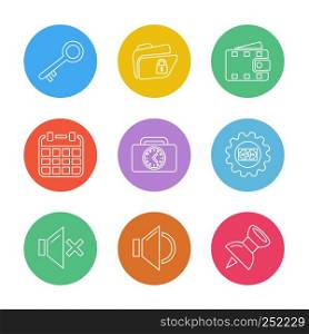 document , sound , multimedia , user interface , pointer , balloons , time , key , menu , mute , sound , speaker , mail , help , star , icon, vector, design, flat, collection, style, creative, icons