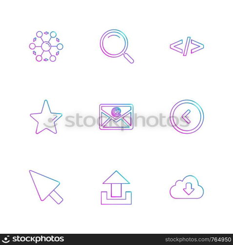 document , sound , multimedia , user interface , pointer , balloons , time , key , menu , mute , sound , speaker , mail , help , star , icon, vector, design,  flat,  collection, style, creative,  icons