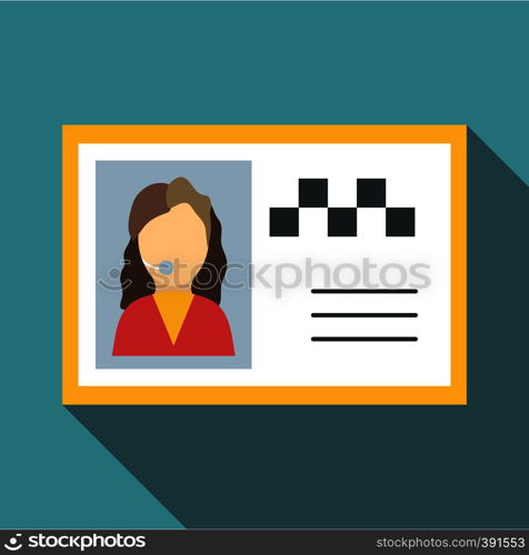 Document taxi driver icon. Flat illustration of document taxi driver vector icon for web. Document taxi driver icon, flat style