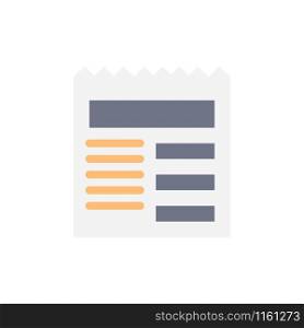 Document, Text, Basic, Ui Flat Color Icon. Vector icon banner Template