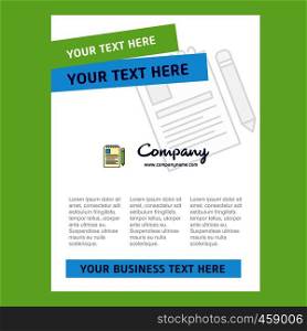Document Title Page Design for Company profile ,annual report, presentations, leaflet, Brochure Vector Background