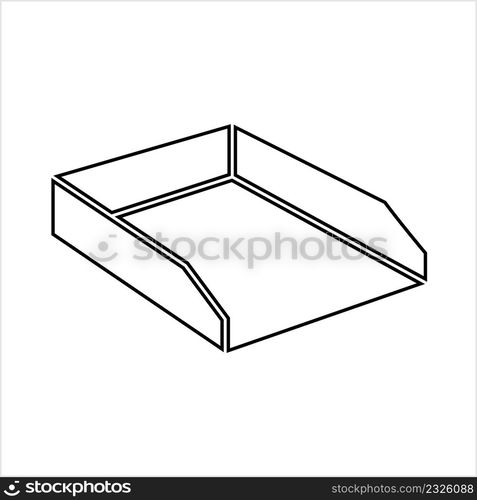 Document Tray Icon, Paper Tray Icon Vector Art Illustration