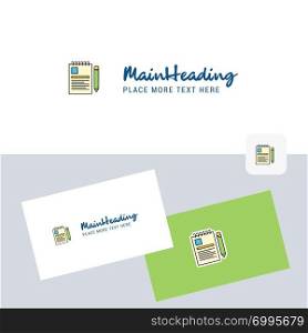 Document vector logotype with business card template. Elegant corporate identity. - Vector