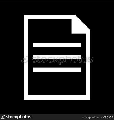 Document white color icon .. Document it is white color icon .