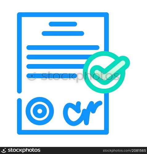 documentation compliance color icon vector. documentation compliance sign. isolated symbol illustration. documentation compliance color icon vector illustration