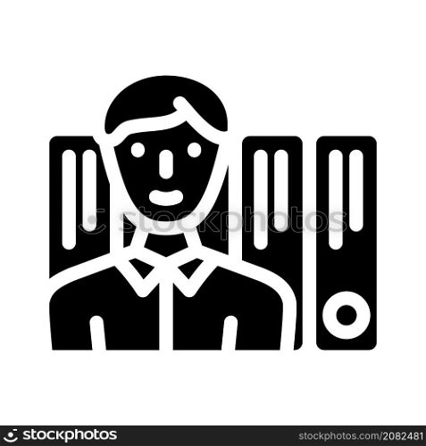 documentation of sales glyph icon vector. documentation of sales sign. isolated contour symbol black illustration. documentation of sales glyph icon vector illustration