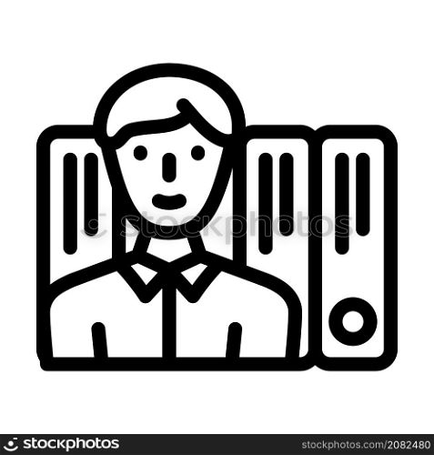 documentation of sales line icon vector. documentation of sales sign. isolated contour symbol black illustration. documentation of sales line icon vector illustration