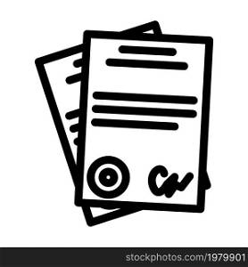 documents business manager, agreement partnership line icon vector. documents business manager, agreement partnership sign. isolated contour symbol black illustration. documents business manager, agreement partnership line icon vector illustration