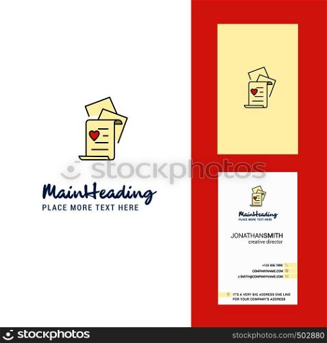 Documents Creative Logo and business card. vertical Design Vector