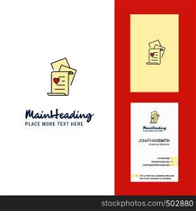 Documents Creative Logo and business card. vertical Design Vector