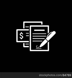 Documents Icon. Flat Design.. Documents Icon. Business Concept. Flat Design Isolated Illustration