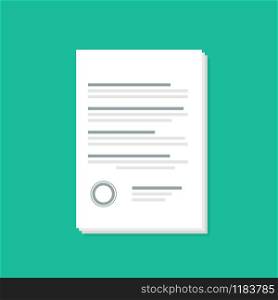 Documents icon with shadow flat style. Vector