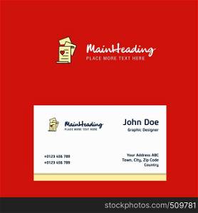 Documents logo Design with business card template. Elegant corporate identity. - Vector