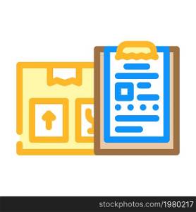 documents of import and export color icon vector. documents of import and export sign. isolated symbol illustration. documents of import and export color icon vector illustration