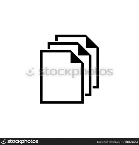 Documents Sheet. Flat Vector Icon illustration. Simple black symbol on white background. Documents Sheet sign design template for web and mobile UI element. Documents Sheet Flat Vector Icon