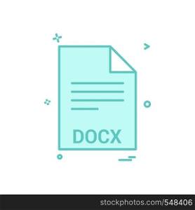 docx file file extension file format icon vector design