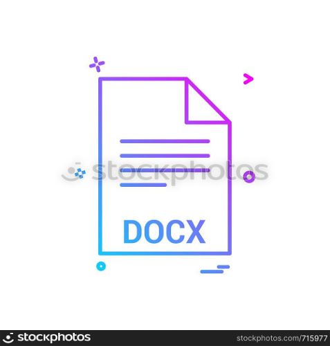 docx file file extension file format icon vector design